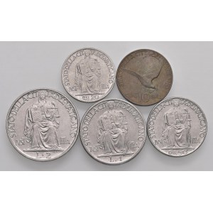 Pio XII (1939-1958) 2 Lire, Lira, 50, 20 e 10 centesimi 1942...