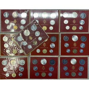 Paolo VI (1963-1978) Lotto di 10 Divisionali nei cartoncini ...
