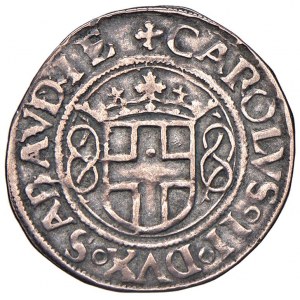 Carlo II (1504-1553) Grosso s.d. di Aosta I tipo - MIR 450d ...