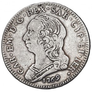 Carlo Emanuele III (1755-1773) Quarto di scudo 1769 - Nomism...