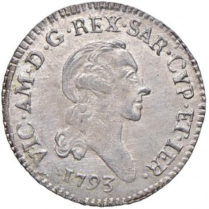 Vittorio Amedeo III (1773-1796) 7,6 Soldi 1793 - Nomisma 378...