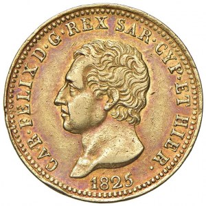 Carlo Felice (1821-1831) 40 Lire 1825 G - Nomisma 536 AU RR ...