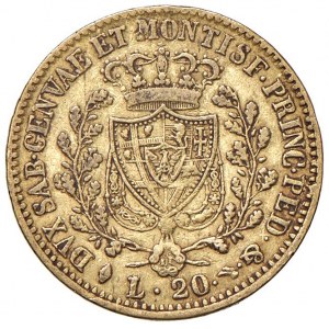 Carlo Felice (1821-1831) 20 Lire 1826 T - Nomisma 546 AU...