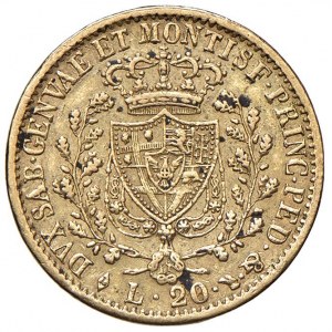 Carlo Felice (1821-1831) 20 Lire 1827 T - Nomisma 548 AU...