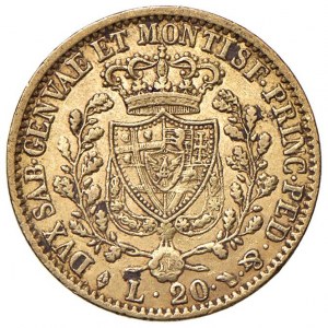 Carlo Felice (1821-1831) 20 Lire 1828 T L - Nomisma 549 AU...