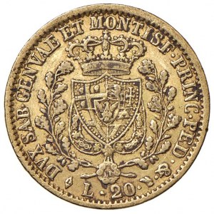 Carlo Felice (1821-1831) 20 Lire 1828 T L - Nomisma 549 AU...