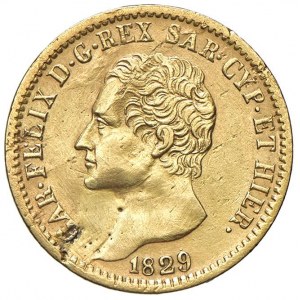 Carlo Felice (1821-1831) 20 Lire 1829 G - Nomisma 551 AU RR ...