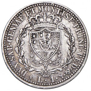 Carlo Felice (1821-1831) Lira 1826 T - Nomisma 591 AG Modest...
