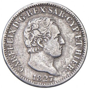 Carlo Felice (1821-1831) 50 Centesimi 1827 T - Nomisma 604 A...