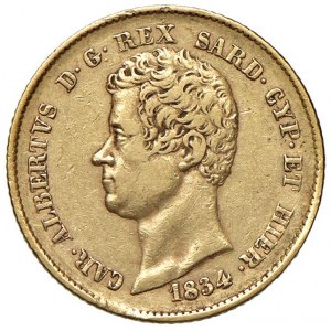 Carlo Alberto (1831-1849) 20 Lire 1834 T - Nomisma 645 AU Sc...