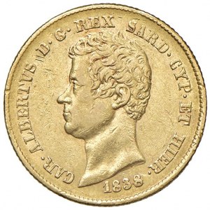 Carlo Alberto (1831-1849) 20 Lire 1838 G - Nomisma 649 AU...