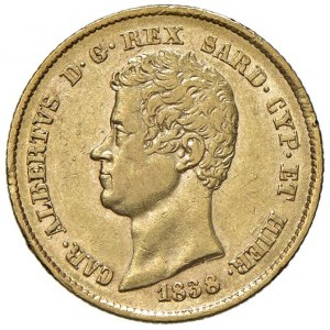 Carlo Alberto (1831-1849) 20 Lire 1838 G - Nomisma 649 AU...