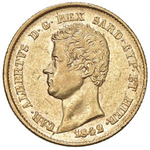 Carlo Alberto (1831-1849) 20 Lire 1842 G - Nomisma 655 AU Co...