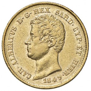 Carlo Alberto (1831-1849) 20 Lire 1849 G - Nomisma 665 AU Se...