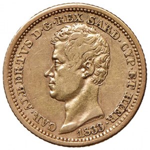 Carlo Alberto (1831-1849) 10 Lire 1833 G - Nomisma 667 AU RR...