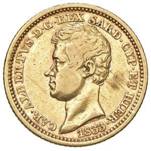 Carlo Alberto (1831-1849) 10 Lire 1833 G - Nomisma 667 AU RR...