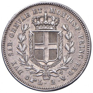Carlo Alberto (1831-1849) 2 Lire 1844 G - Nomisma 713 AG RR ...