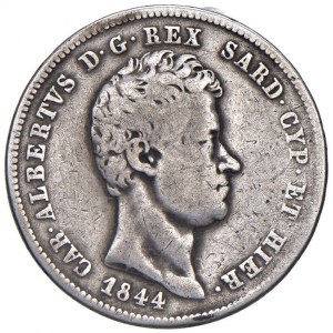 Carlo Alberto (1831-1849) 2 Lire 1844 G - Nomisma 713 AG RR ...