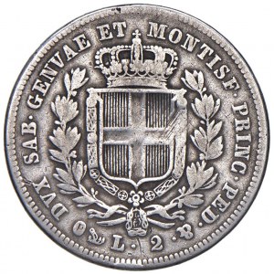 Carlo Alberto (1831-1849) 2 Lire 1844 G - Nomisma 713 AG RR ...