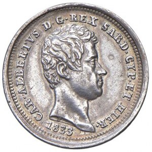 Carlo Alberto (1831-1849) 25 Centesimi 1833 T - Nomisma 737 ...