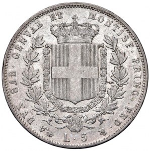 Vittorio Emanuele II (1849-1861) 5 Lire 1850 G - Nomisma 771...