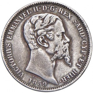 Vittorio Emanuele II (1849-1861) Lira 1859 M - Nomisma 808 A...