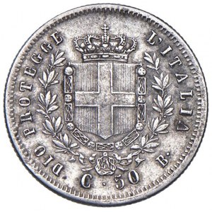 Vittorio Emanuele II re eletto (1859-1861) 50 Centesimi 1859...