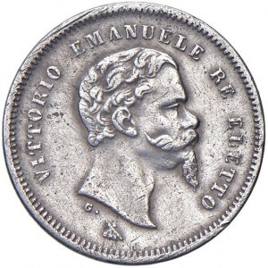 Vittorio Emanuele II re eletto (1859-1861) 50 Centesimi 1860...