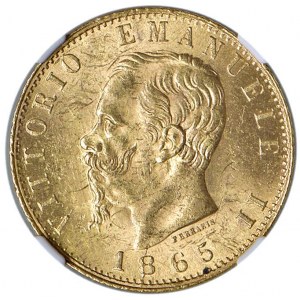 Vittorio Emanuele II (1861-1878) 20 Lire 1865 T - Nomisma 85...