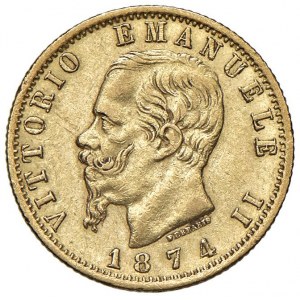 Vittorio Emanuele II (1861-1878) 20 Lire 1874 R - Nomisma 86...