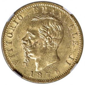 Victor Emmanuel II (1861-1878) 20 Lire 1876 R - Nomisma 86...