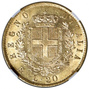 Victor Emmanuel II (1861-1878) 20 Lire 1876 R - Nomisma 86...