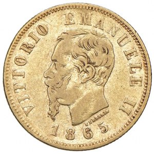 Victor Emmanuel II (1861-1878) 10 Lire 1865 T - Nomisma 87...