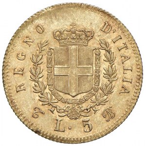 Victor Emmanuel II (1861-1878) 5 Lire 1865 T - Nomisma 876...