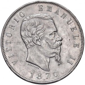 Vittorio Emanuele II (1861-1878) 5 Lire 1870 R - Nomisma 887...