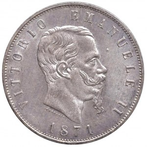 Victor Emmanuel II (1861-1878) 5 Lire 1871 M - Nomisma 889...