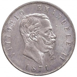 Victor Emmanuel II (1861-1878) 5 Lire 1871 M - Nomisma 889...