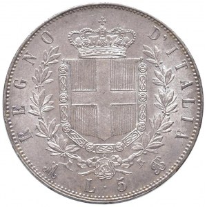 Victor Emmanuel II (1861-1878) 5 Lire 1871 M - Nomisma 889...