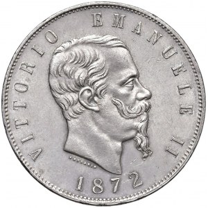 VIttorio Emanuele II (1861-1878) 5 Lire 1872 M - Nomisma 891...