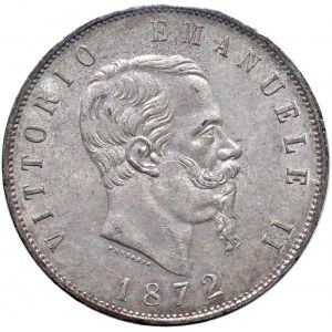 VIttorio Emanuele II (1861-1878) 5 Lire 1872 M - Nomisma 891...