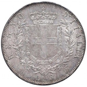 VIttorio Emanuele II (1861-1878) 5 Lire 1872 M - Nomisma 891...