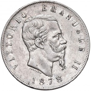 Viktor Emanuel II (1861-1878) 5 Lire 1878 R - Nomisma 902...
