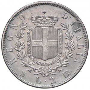 Vittorio Emanuele II (1849-1861) 2 Lire 1863 N stemma - Nomi...