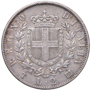 Vittorio Emanuele II (1861-1878) 2 Lire 1863 T stemma - Nomi...