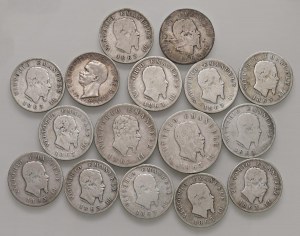 Victor Emmanuel II (1861-1878) Lot of silver coins of...