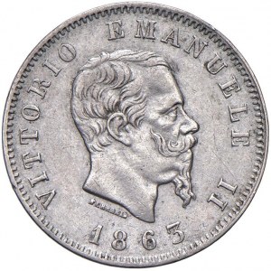 Vittorio Emanuele II (1861-1878) Lira 1863 T stemma - Nomism...