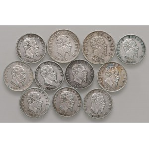 Vittorio Emanuele II (1861-1878) Lotto di monete d'argento d...