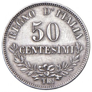 Vittorio Emanuele II (1861-1878) 50 Centesimi 1863 T valore ...