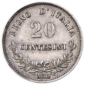 Vittorio Emanuele II (1861-1878) 20 Centesimi 1863 M - Nomis...