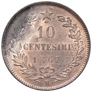 Vittorio Emanuele II (1861-1878) 10 Centesimi 1867 H - Nomis...